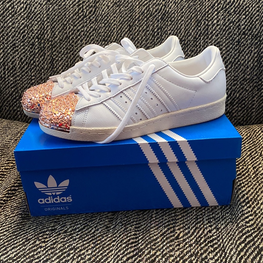 Adidas Superstar Rose Gold Metal Toe